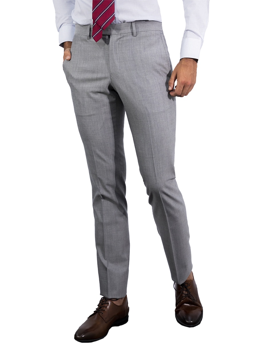 Pantalón de vestir recto de lana para hombre Pantalón de vestir recto de lana para hombre