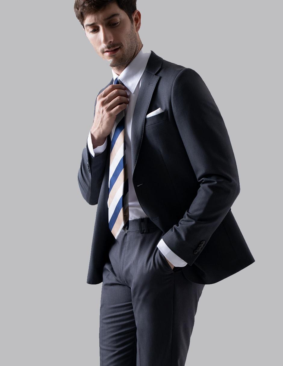 Pantalón de vestir recto de algodón para hombre 4