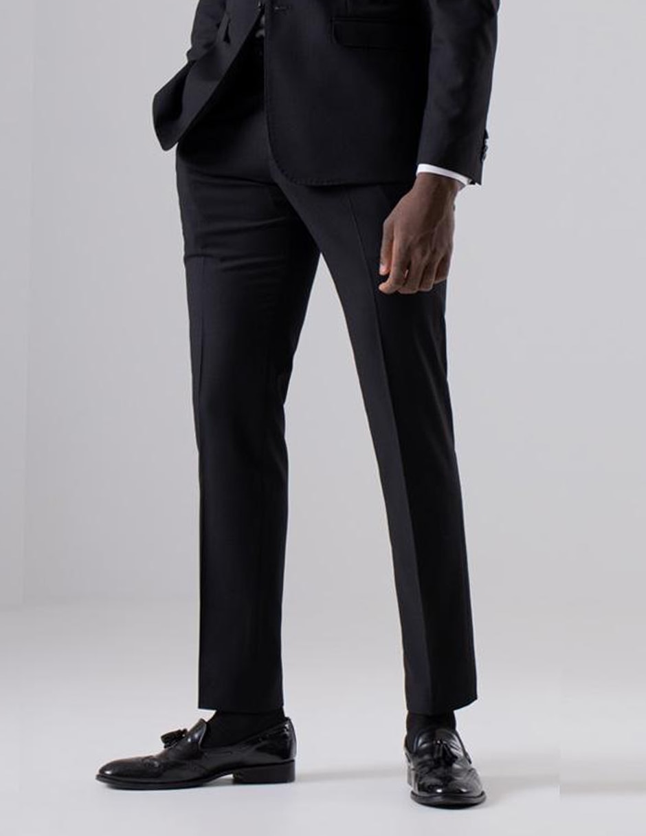 Pantalón de vestir recto de algodón para hombre Pantalón de vestir recto de algodón para hombre