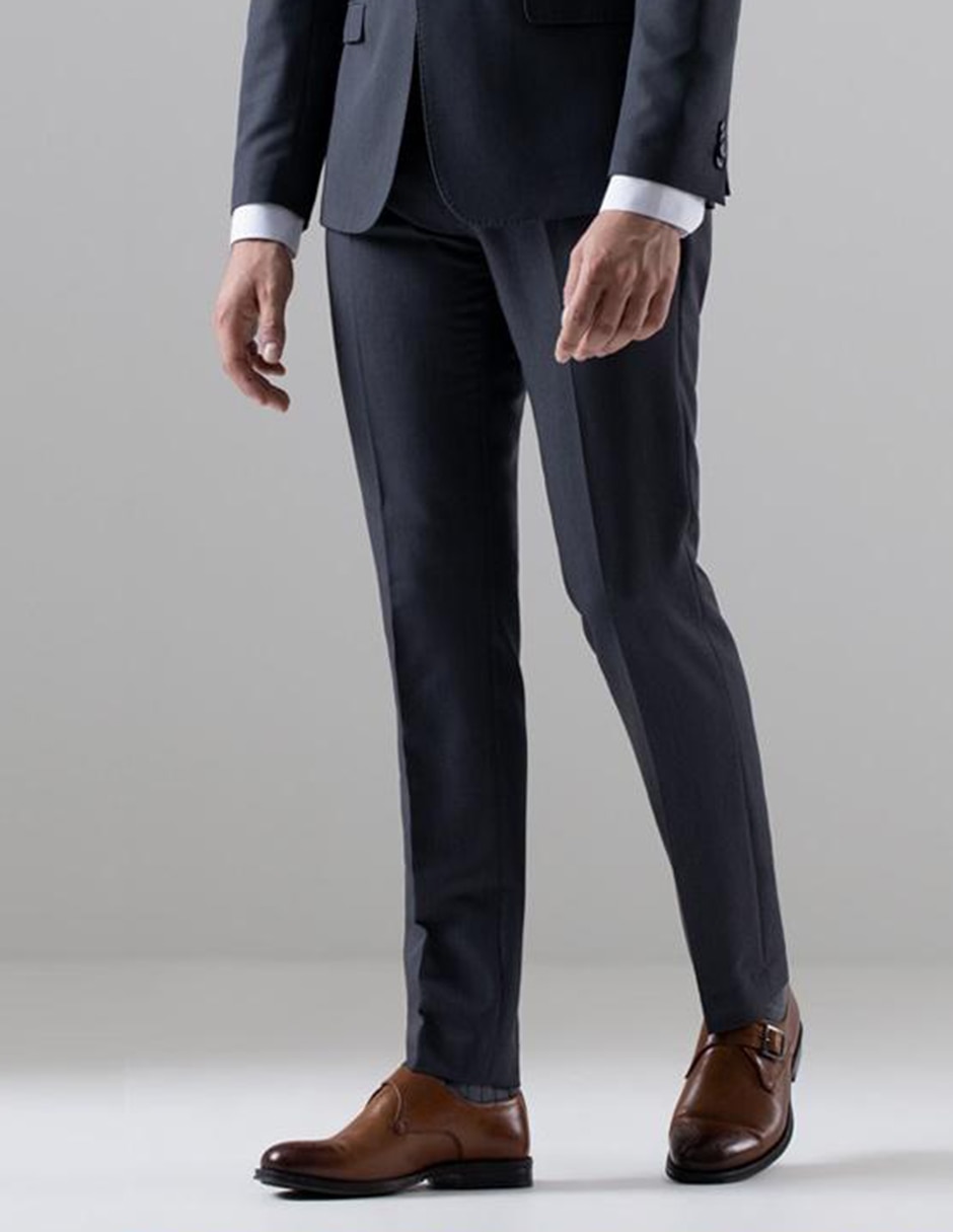 Pantalón de vestir recto de algodón para hombre