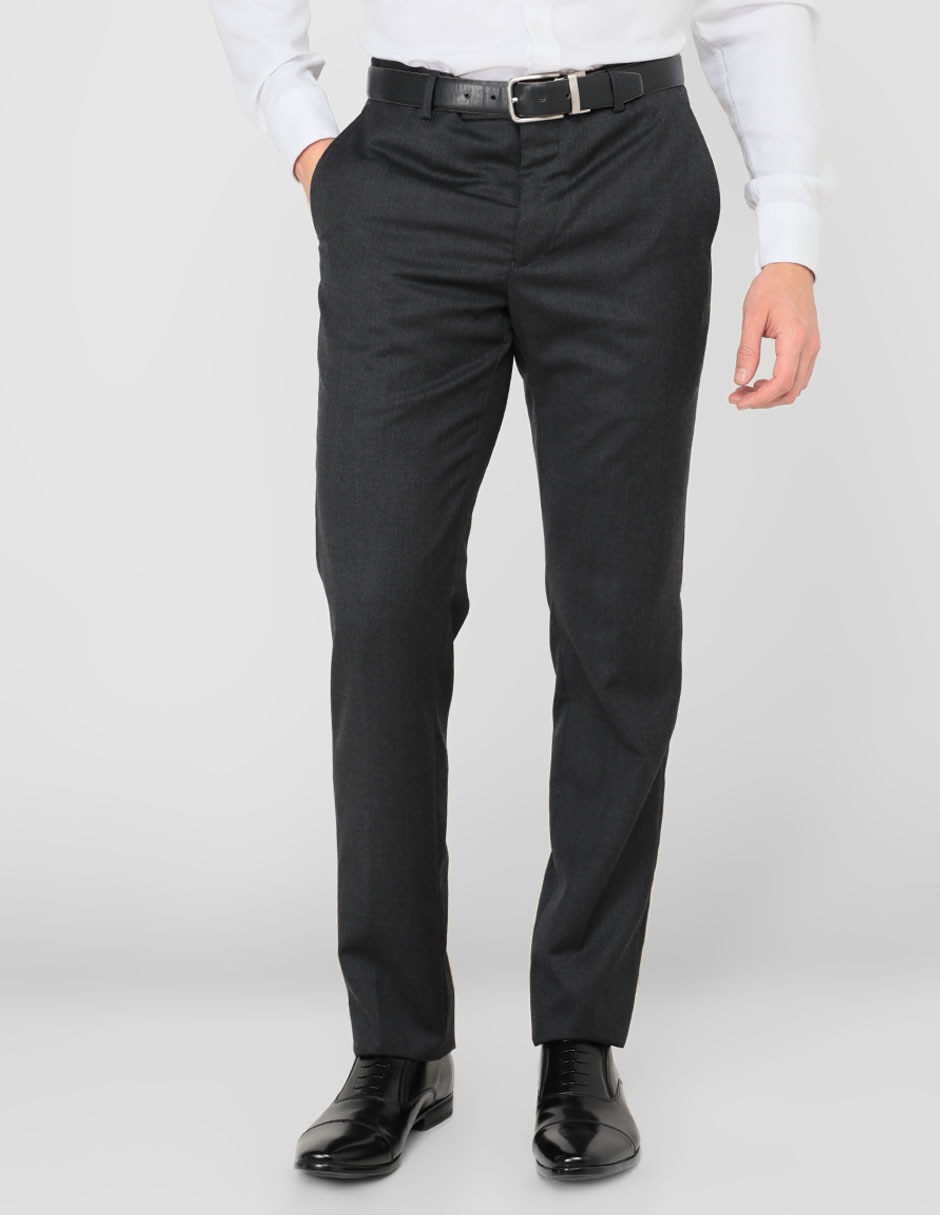 Pantalón de vestir recto de lana para hombre Pantalón de vestir recto de lana para hombre