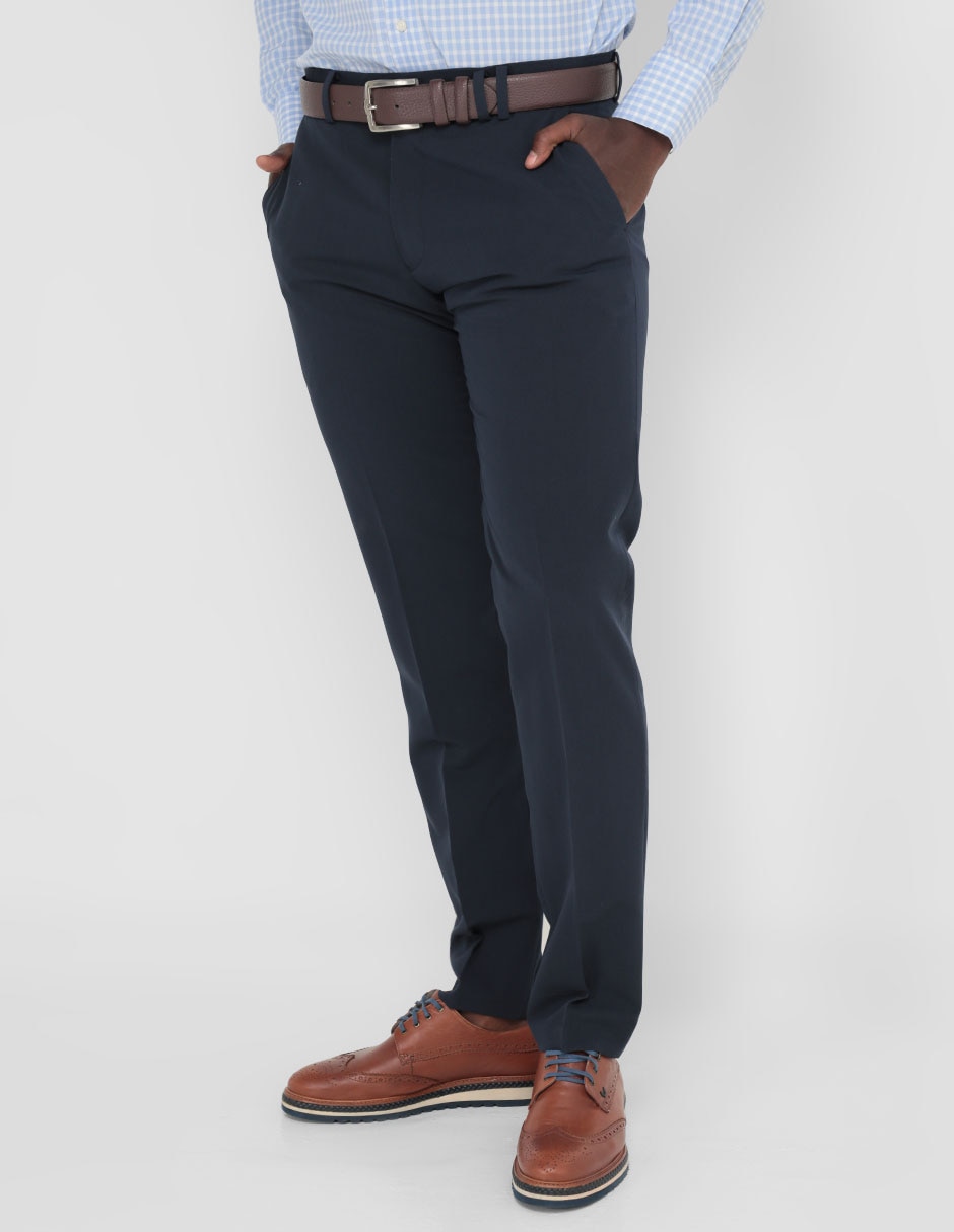 Pantalón de vestir recto de algodón para hombre Pantalón de vestir recto de algodón para hombre