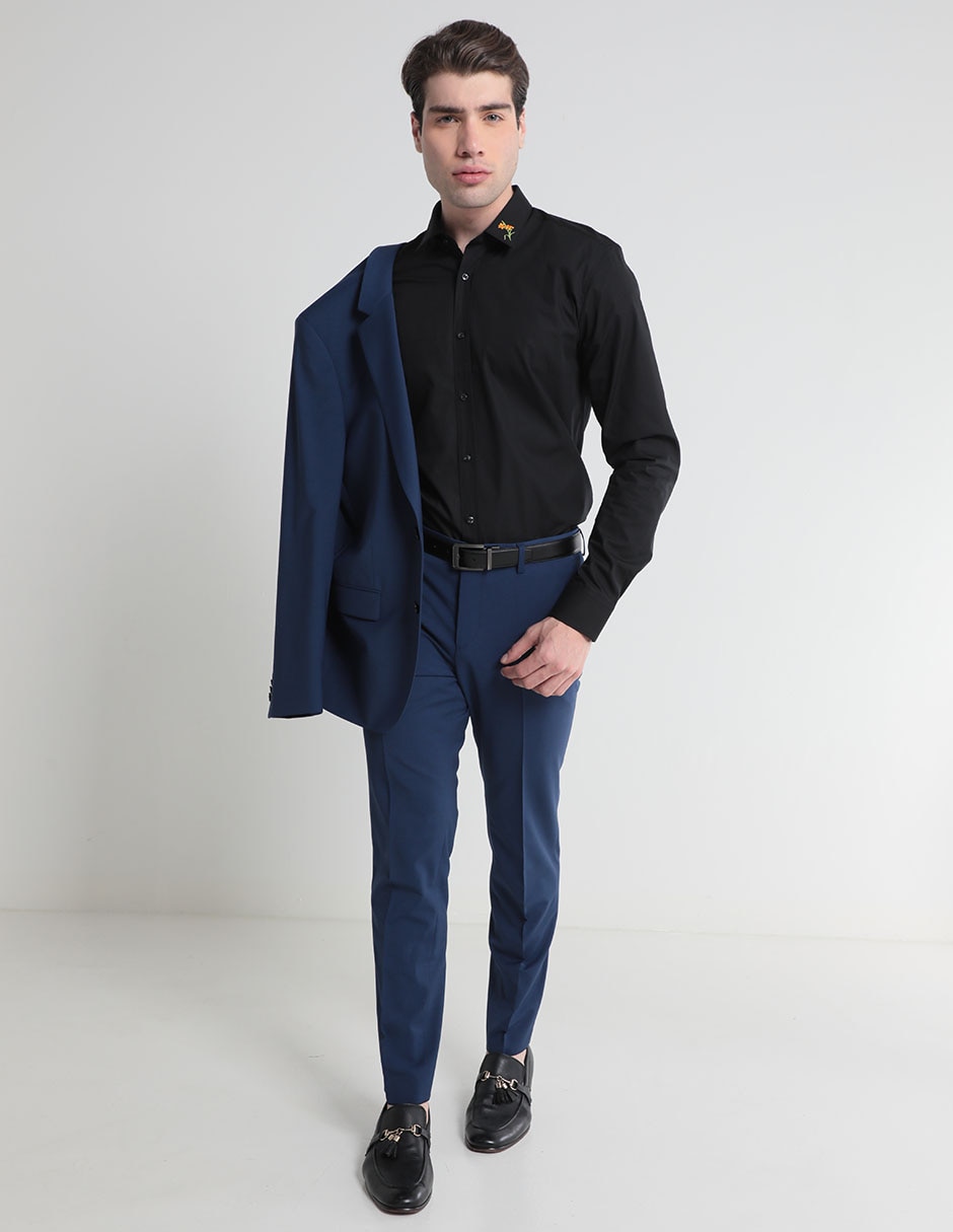 Pantalón de vestir slim de algodón para hombre 3