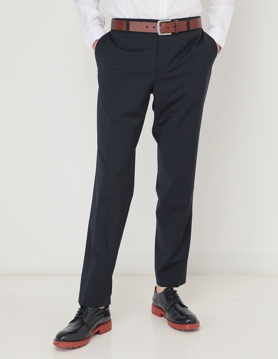 Pantalón de vestir slim de algodón para hombre Pantalón de vestir slim de algodón para hombre