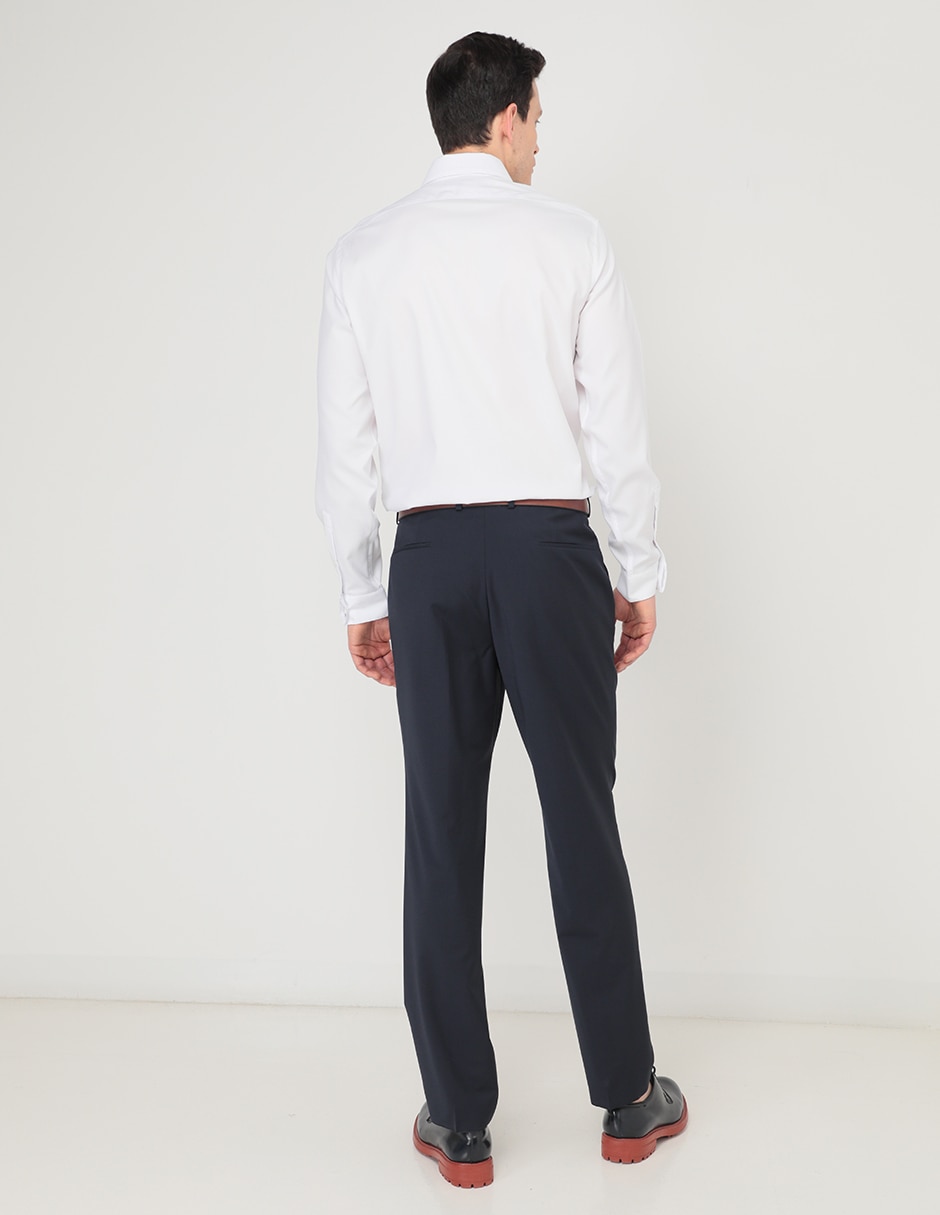 Pantalón de vestir slim de algodón para hombre 3