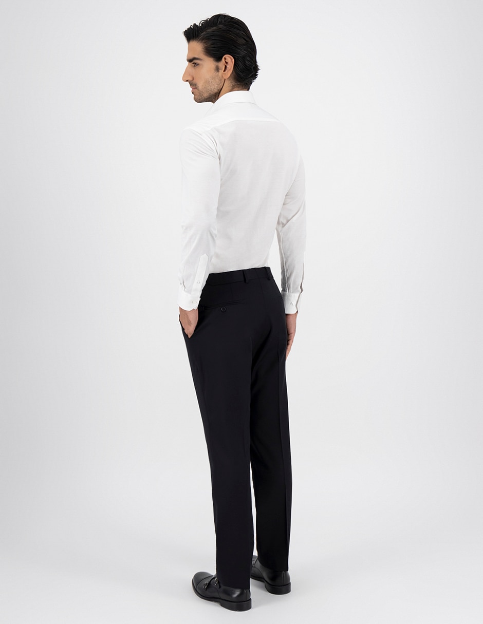 Pantalón de vestir recto de lana para hombre 4