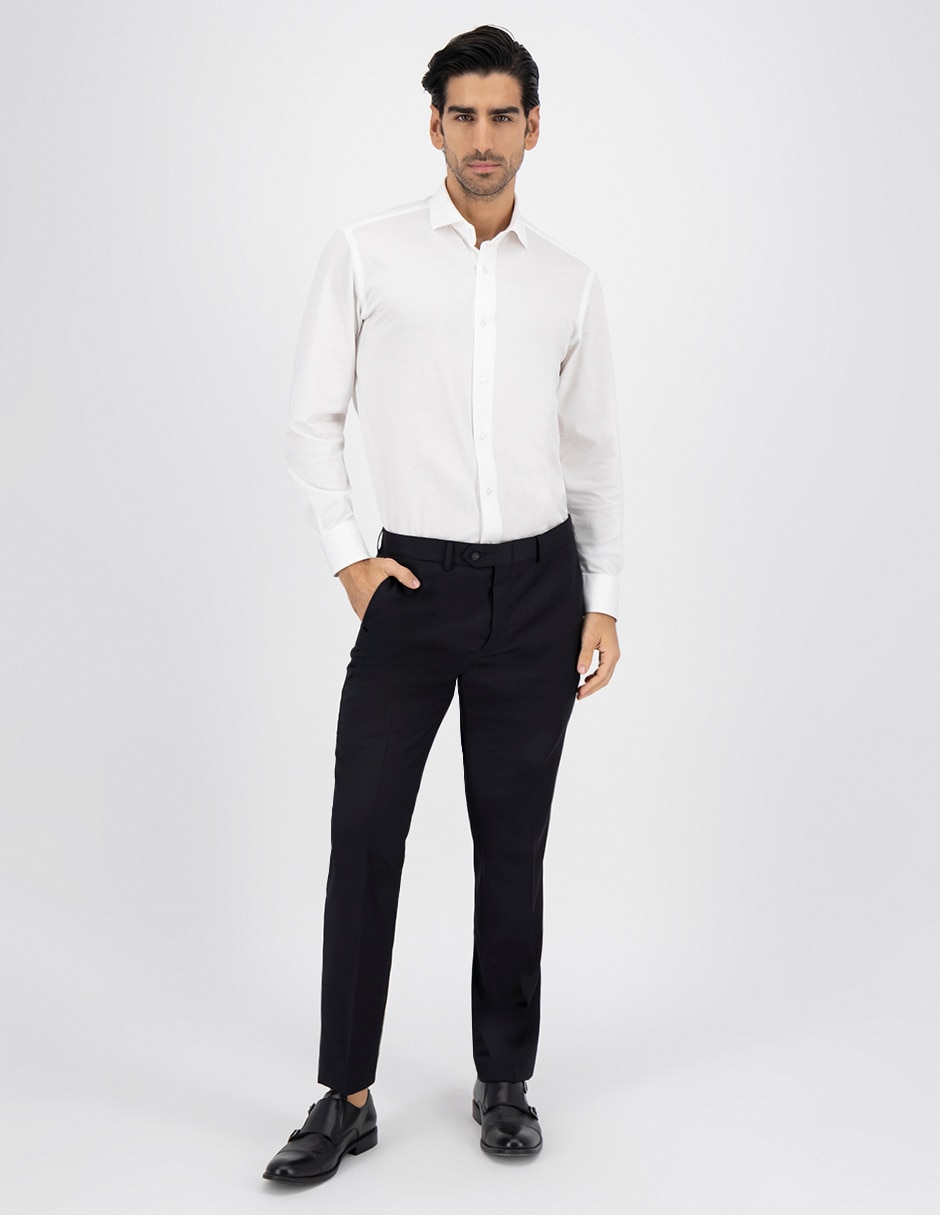 Pantalón de vestir recto de lana para hombre 2