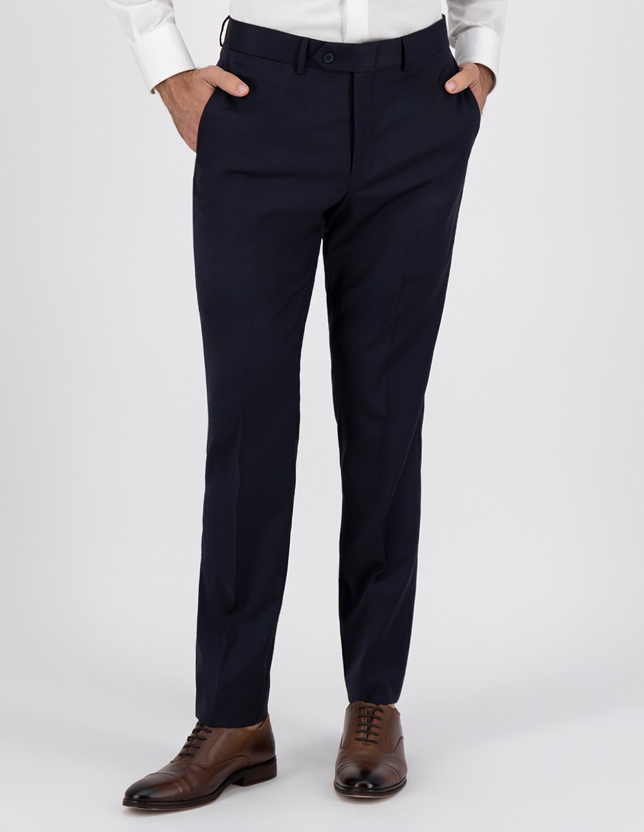 Pantalón de vestir recto de lana para hombre Pantalón de vestir recto de lana para hombre