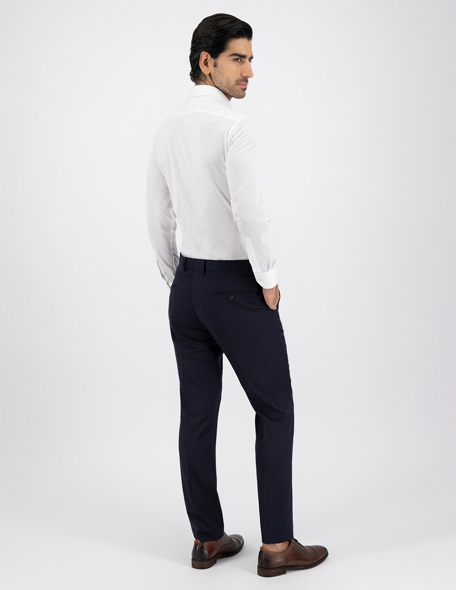 Pantalón de vestir recto de lana para hombre 4