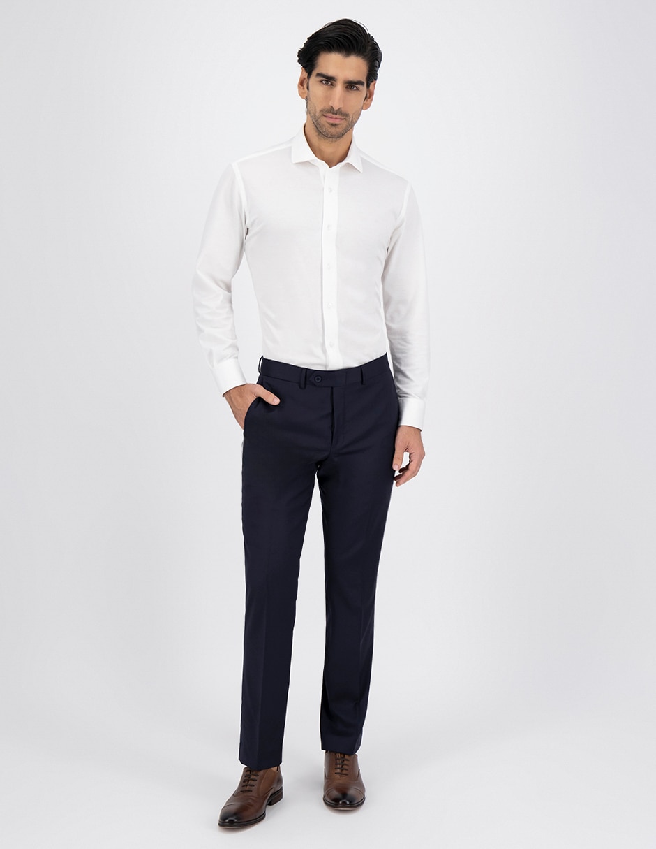 Pantalón de vestir recto de lana para hombre 3