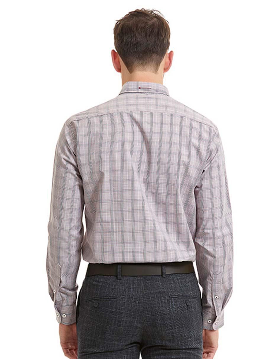 Camisa business casual de algodón manga larga para hombre 5
