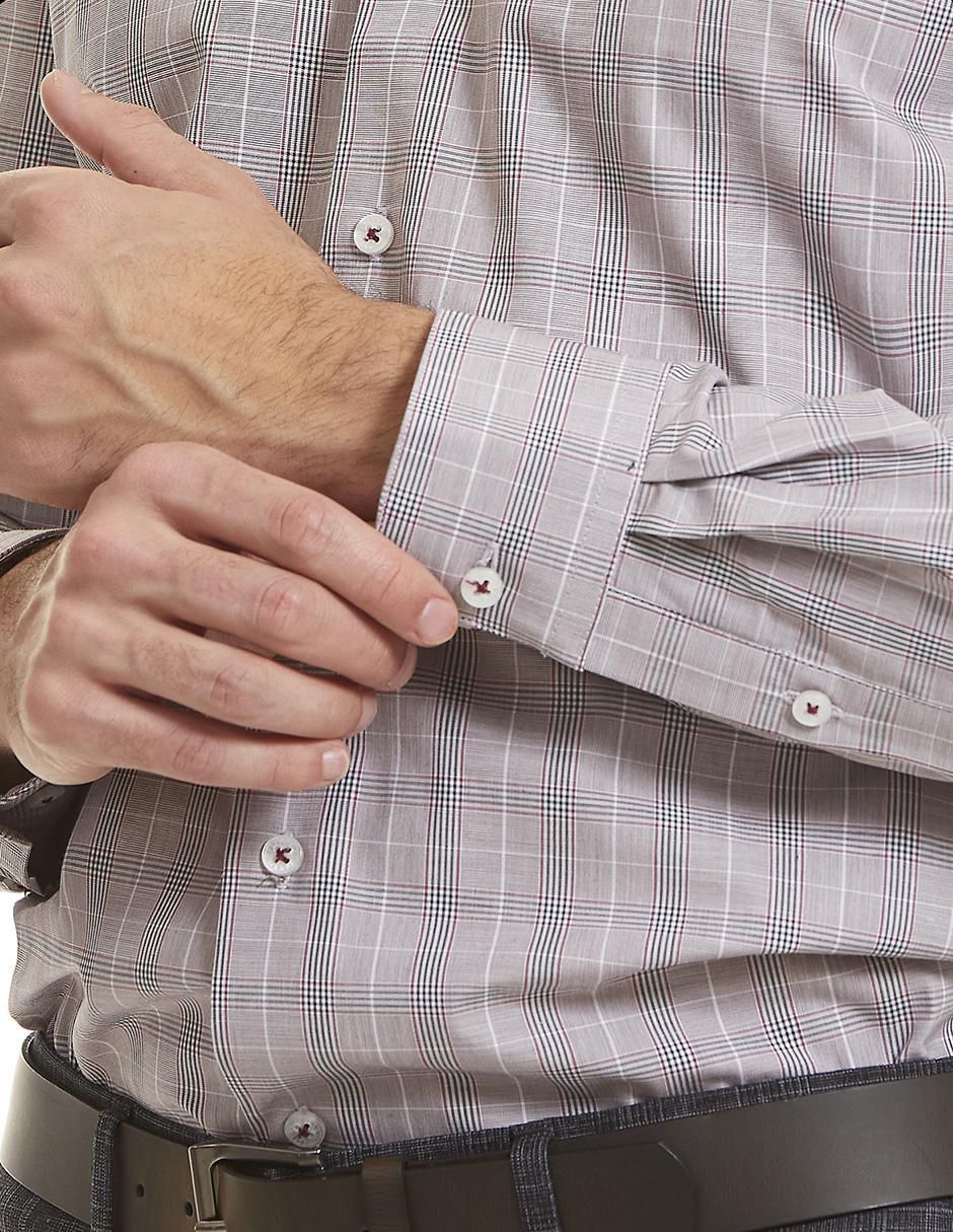 Camisa business casual de algodón manga larga para hombre