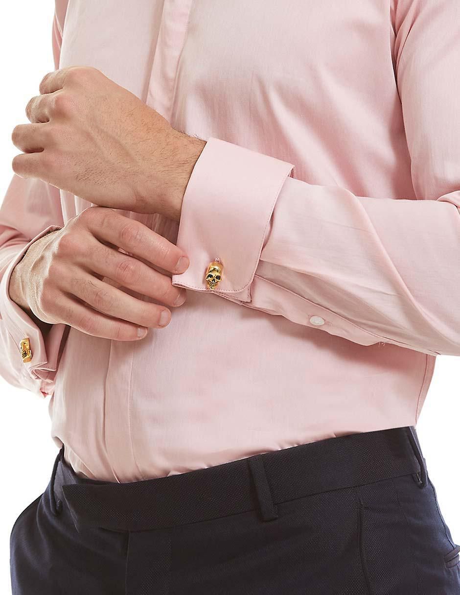 Camisa etiqueta de algodón manga larga para hombre 4