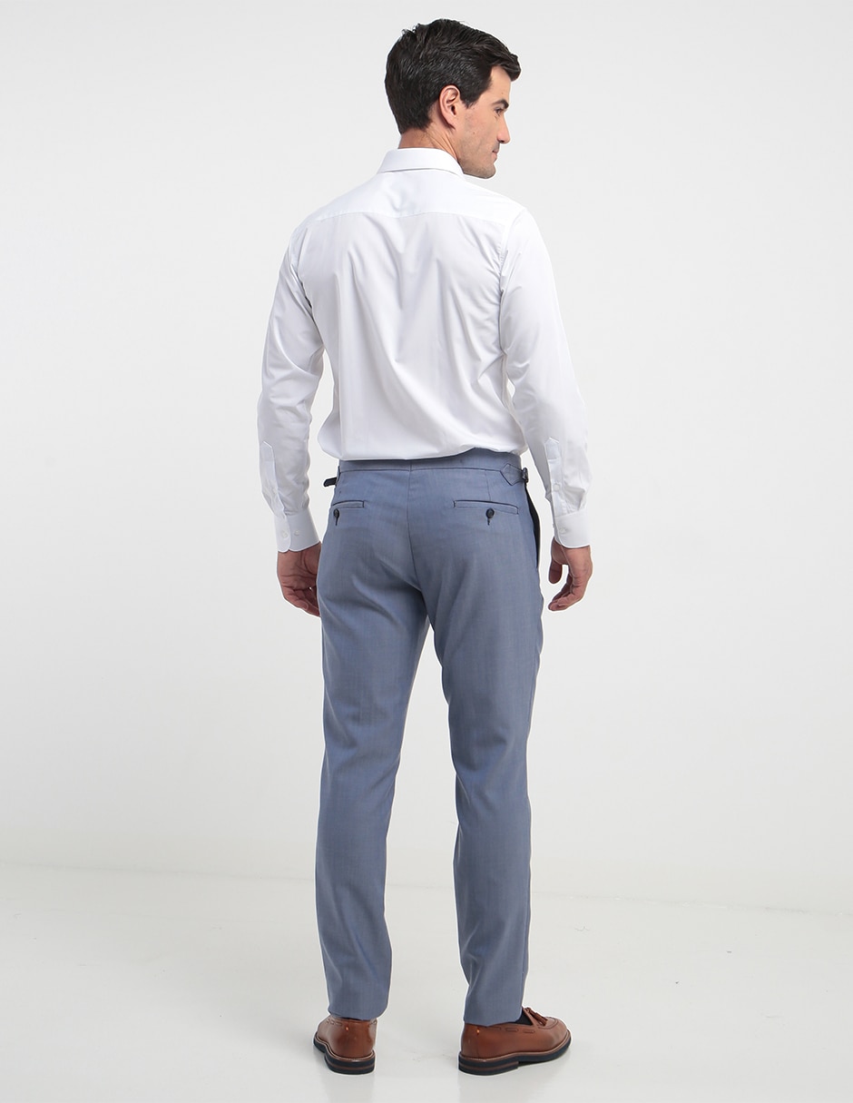 Pantalón de vestir recto de lana para hombre 2