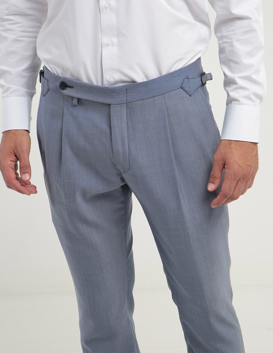 Pantalón de vestir recto de lana para hombre 4