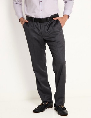 Pantalón de vestir slim de algodón para hombre Pantalón de vestir slim de algodón para hombre