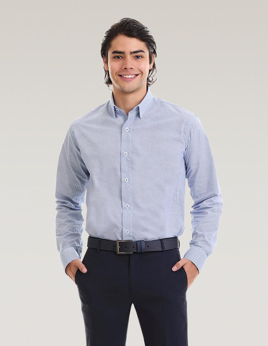 Camisa formal manga larga para hombre