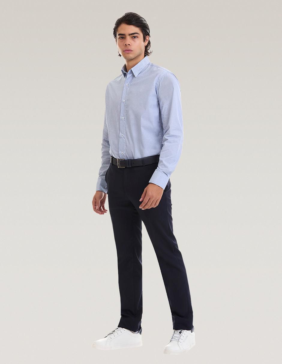Camisa formal manga larga para hombre 5