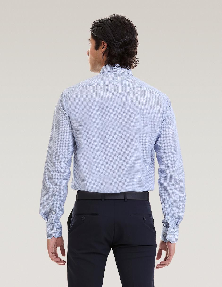 Camisa formal manga larga para hombre 4