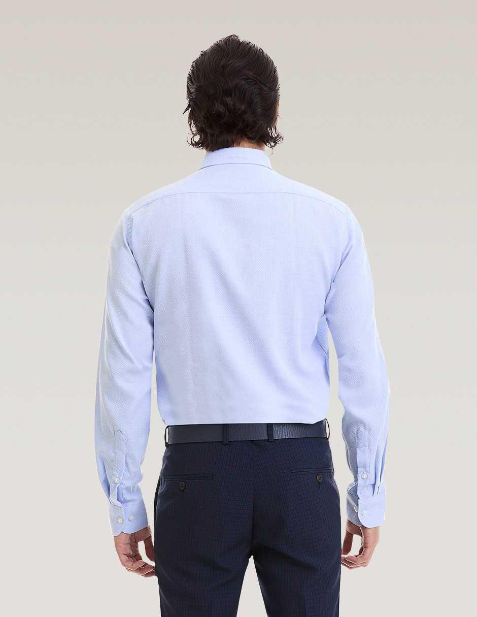Camisa formal de algodón manga larga para hombre