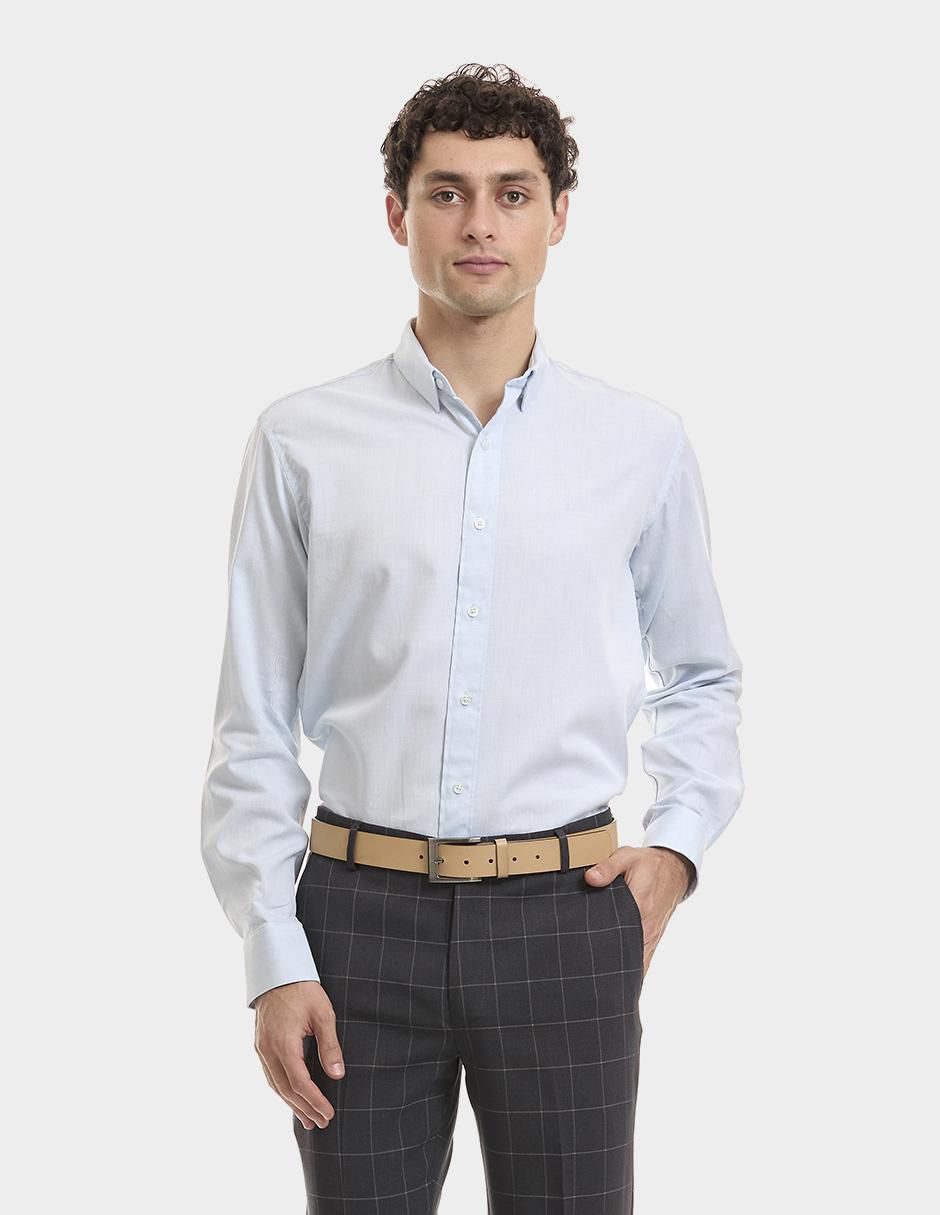 Camisa formal de algodón manga larga para hombre Camisa formal de algodón manga larga para hombre
