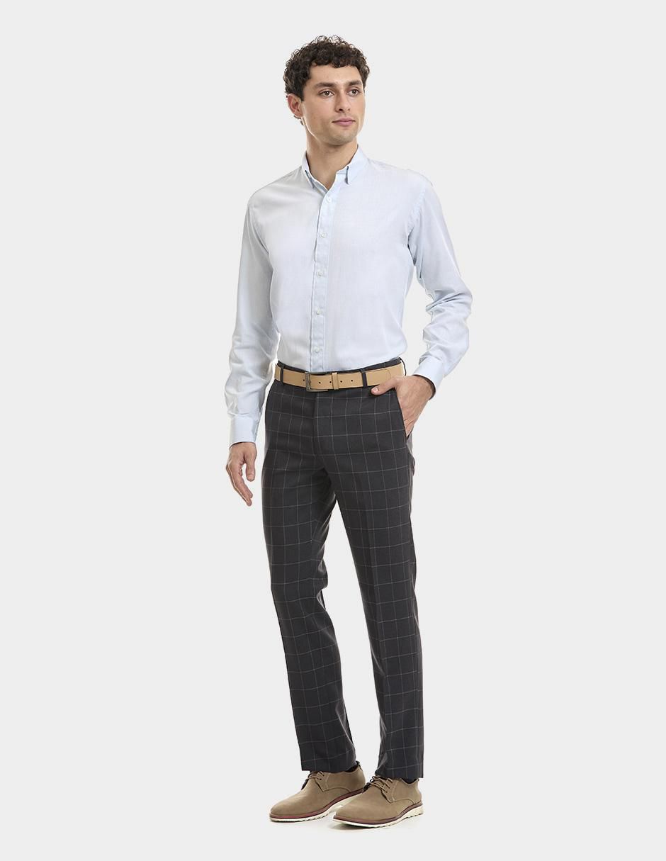 Camisa formal de algodón manga larga para hombre 4