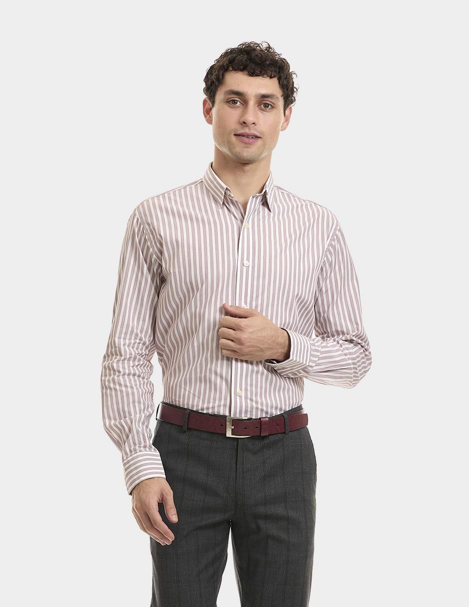 Camisa de vestir Vittorio Forti de algodón manga larga para hombre