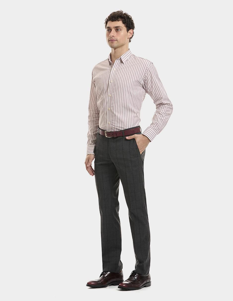 Camisa de vestir Vittorio Forti de algodón manga larga para hombre