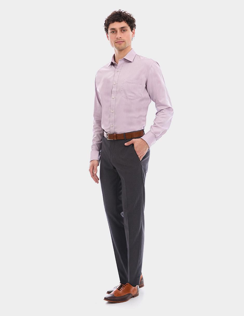 Camisa formal manga larga para hombre 5