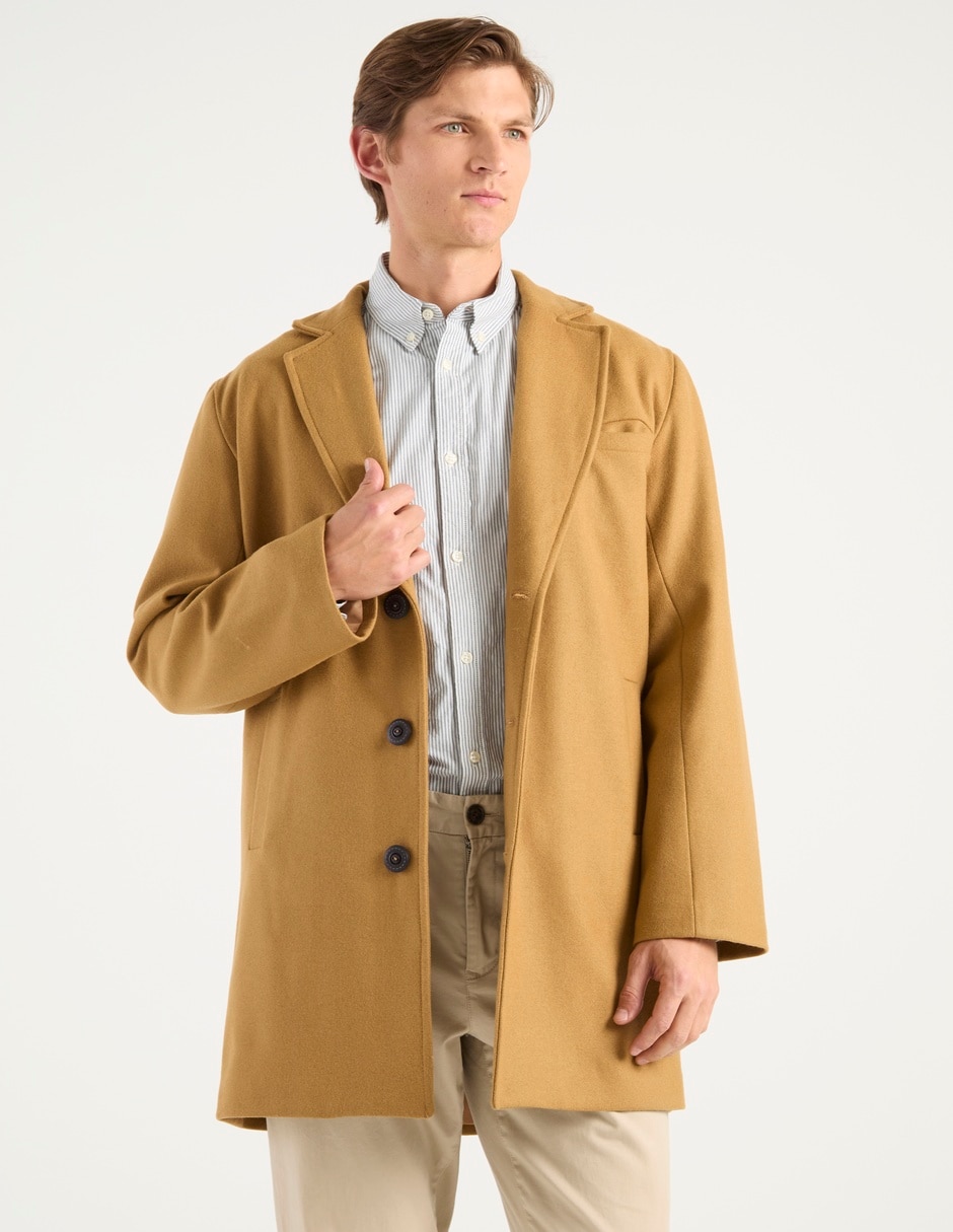 Abrigo de lana impermeable con bolsillos para hombre Abrigo de lana impermeable con bolsillos para hombre