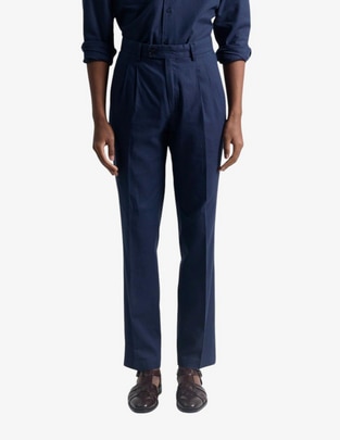 Pantalón de vestir slim de lino para hombre Pantalón de vestir slim de lino para hombre