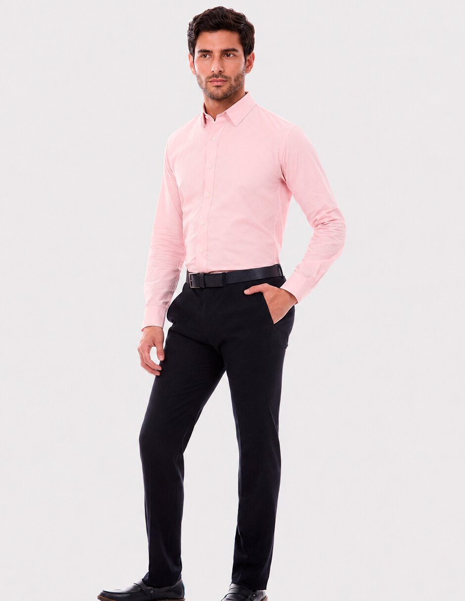 Camisa de vestir de algodón manga larga para hombre 2