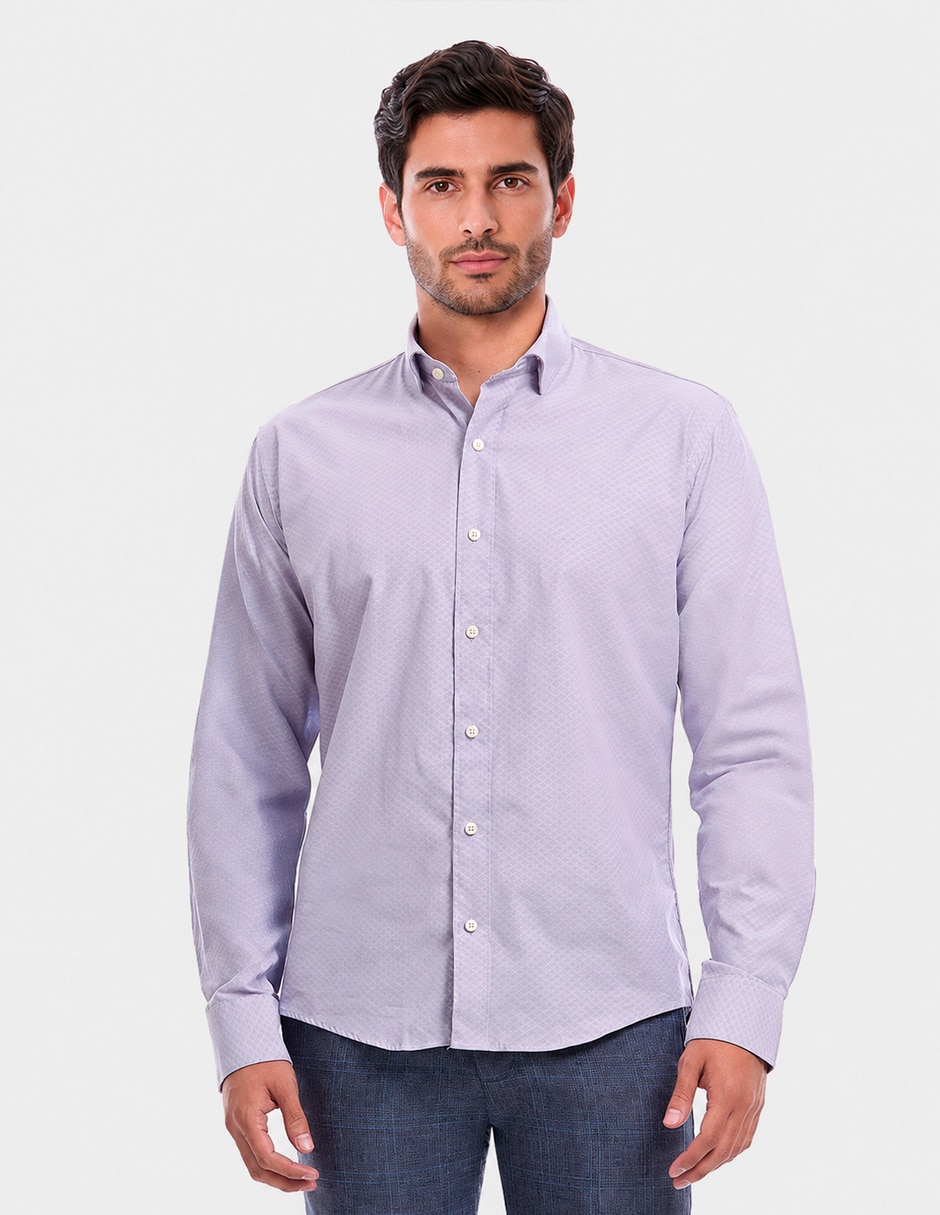 Camisa de vestir de algodón manga larga para hombre Camisa de vestir de algodón manga larga para hombre
