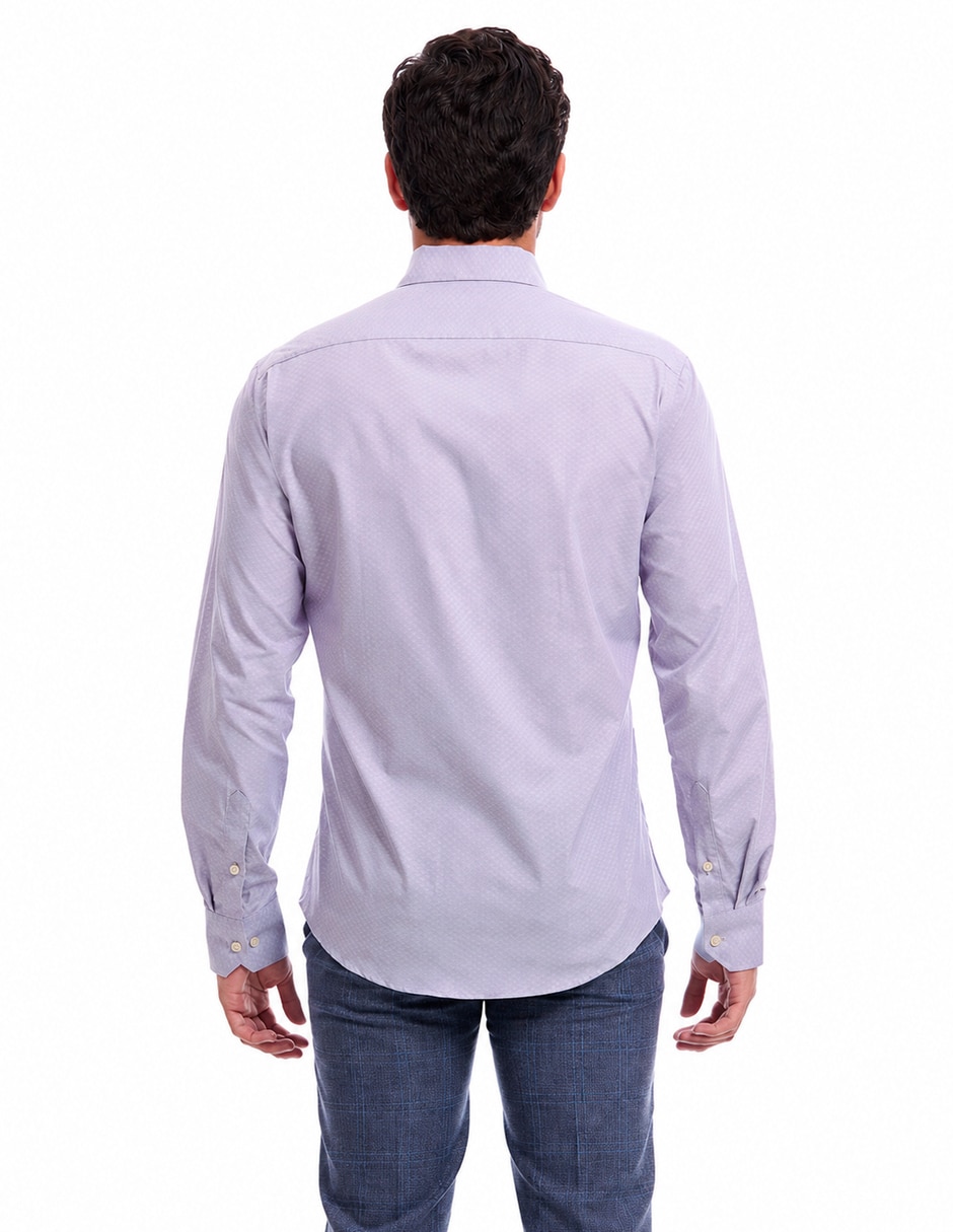 Camisa de vestir de algodón manga larga para hombre 6