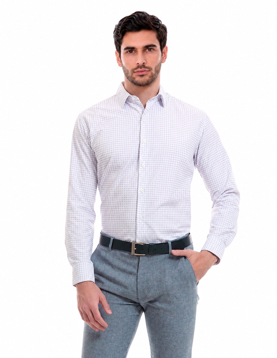 Camisa formal manga larga para hombre