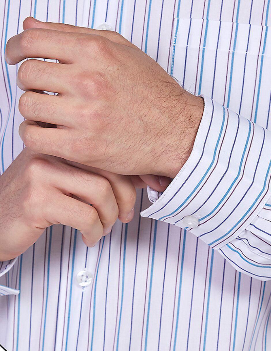 Camisa formal de algodón manga larga para hombre 3