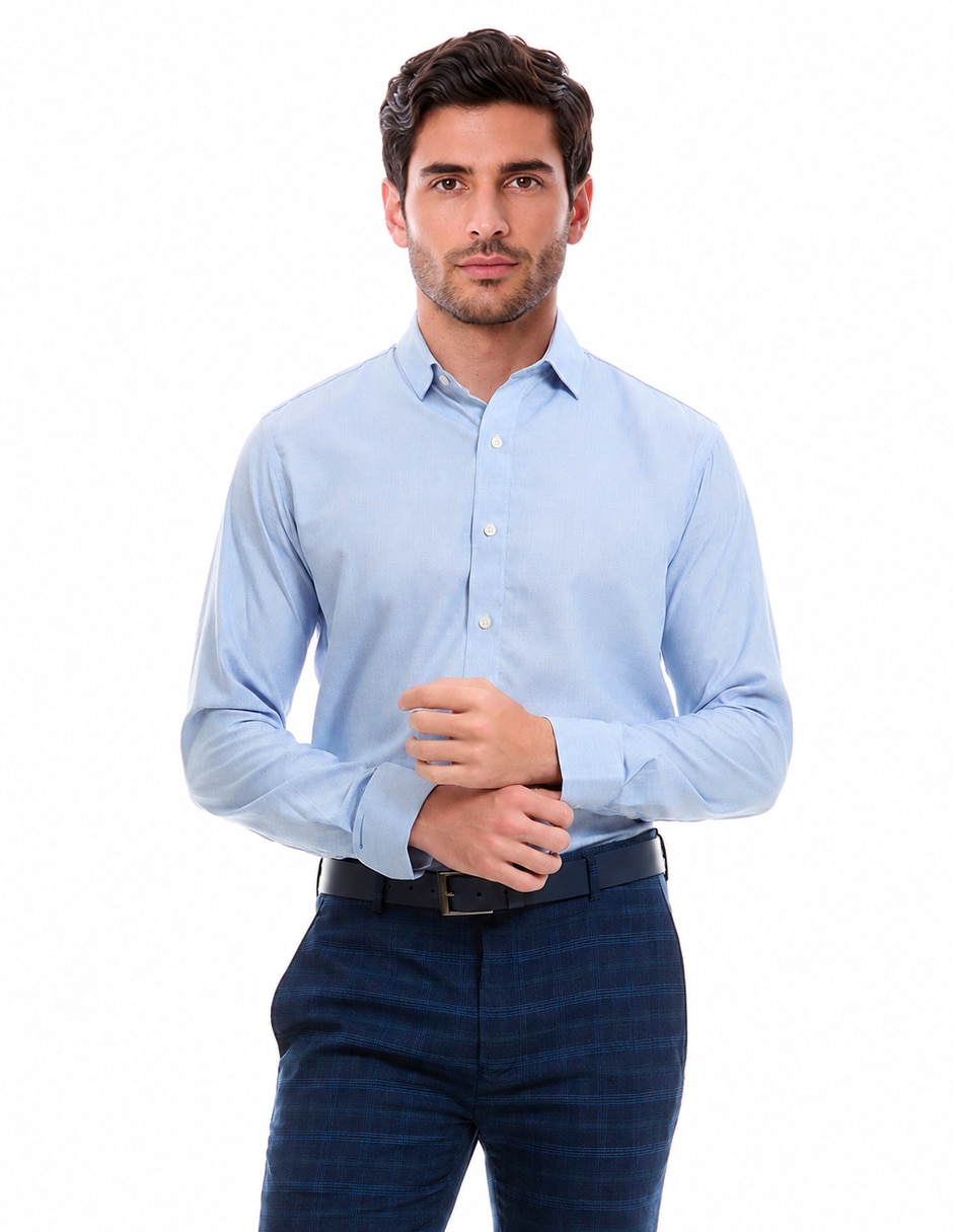 Camisa de vestir manga larga para hombre