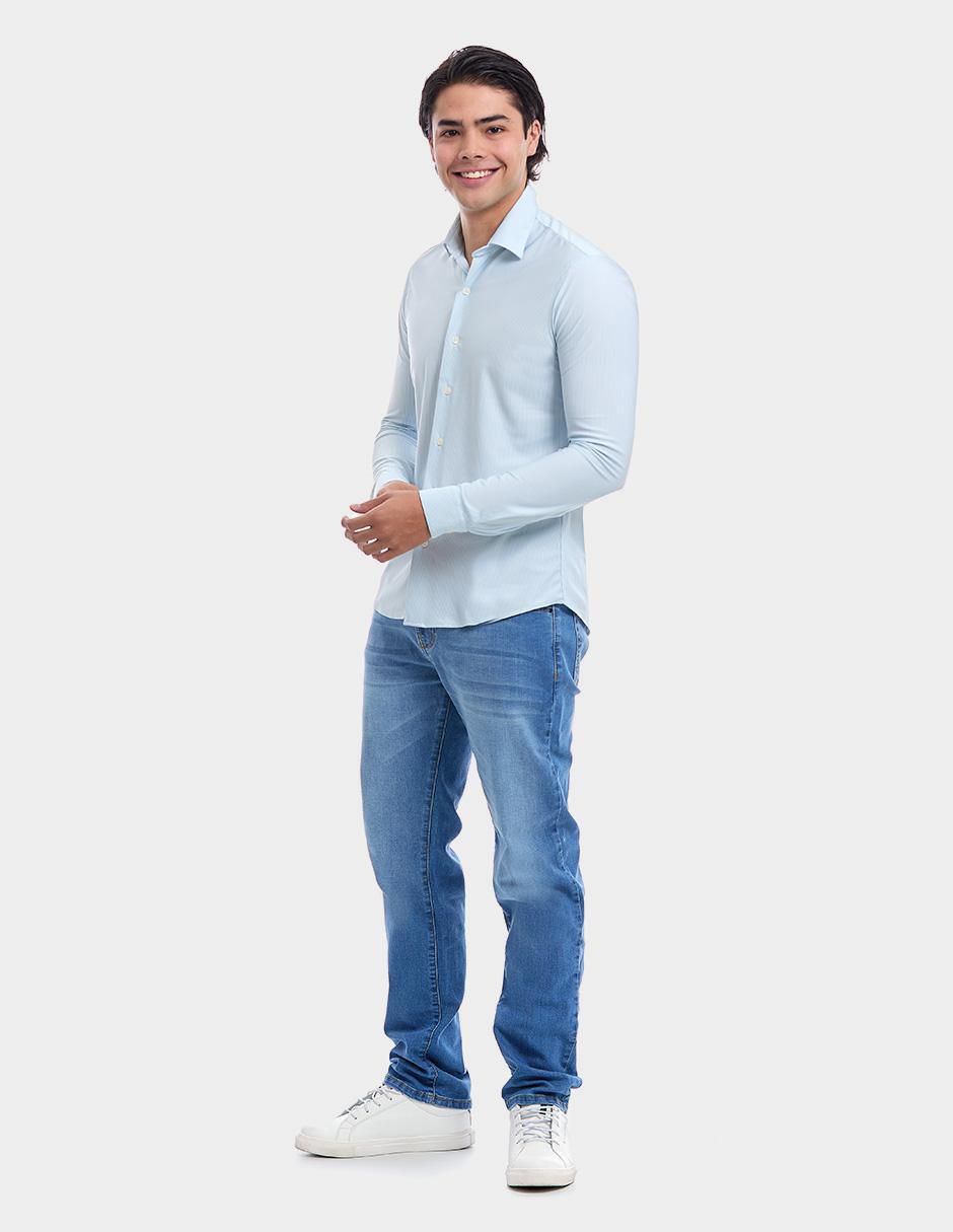 Camisa formal manga larga para hombre 5