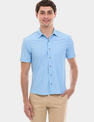 Camisa casual manga corta para hombre