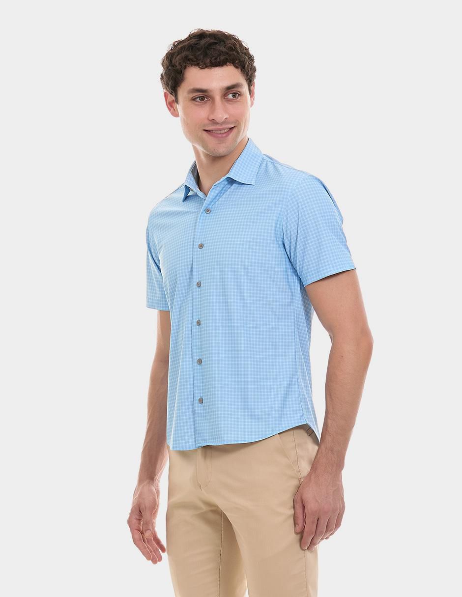 Camisa casual manga corta para hombre 4