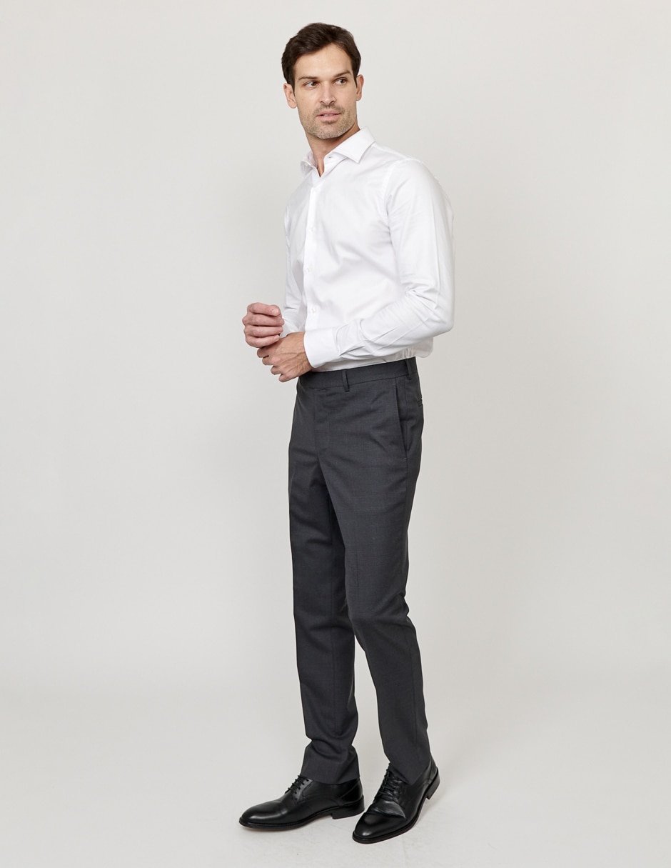 Pantalón de vestir de vestir slim Hilfiger de lana para hombre 2
