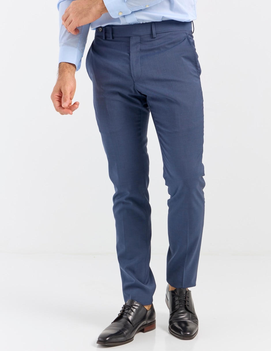 Pantalón de vestir slim de lana para hombre