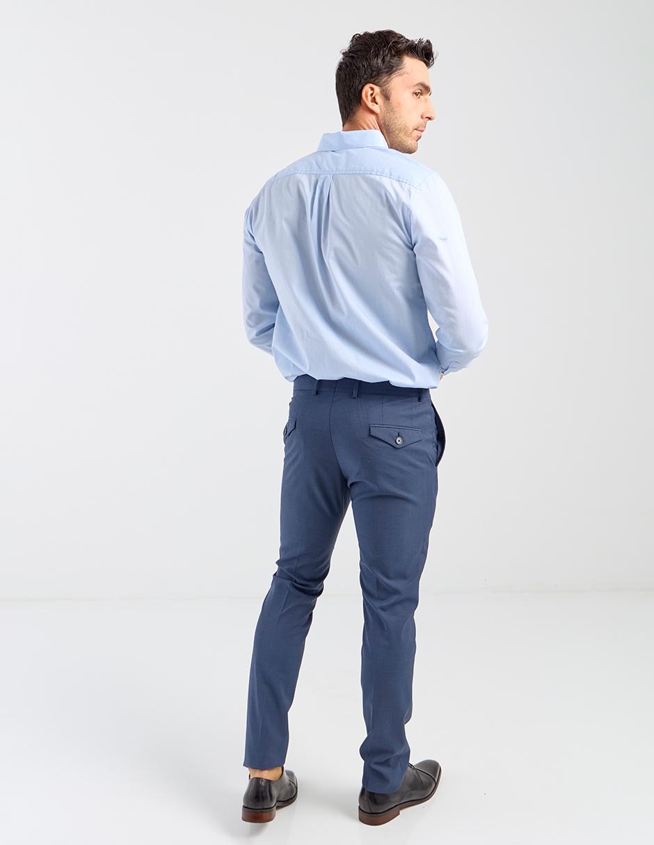 Pantalón de vestir slim de lana para hombre