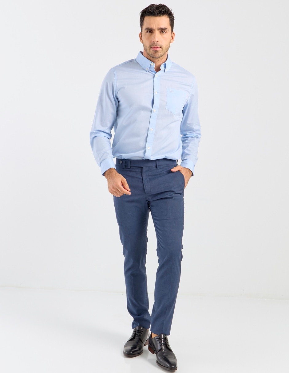 Pantalón de vestir slim de lana para hombre