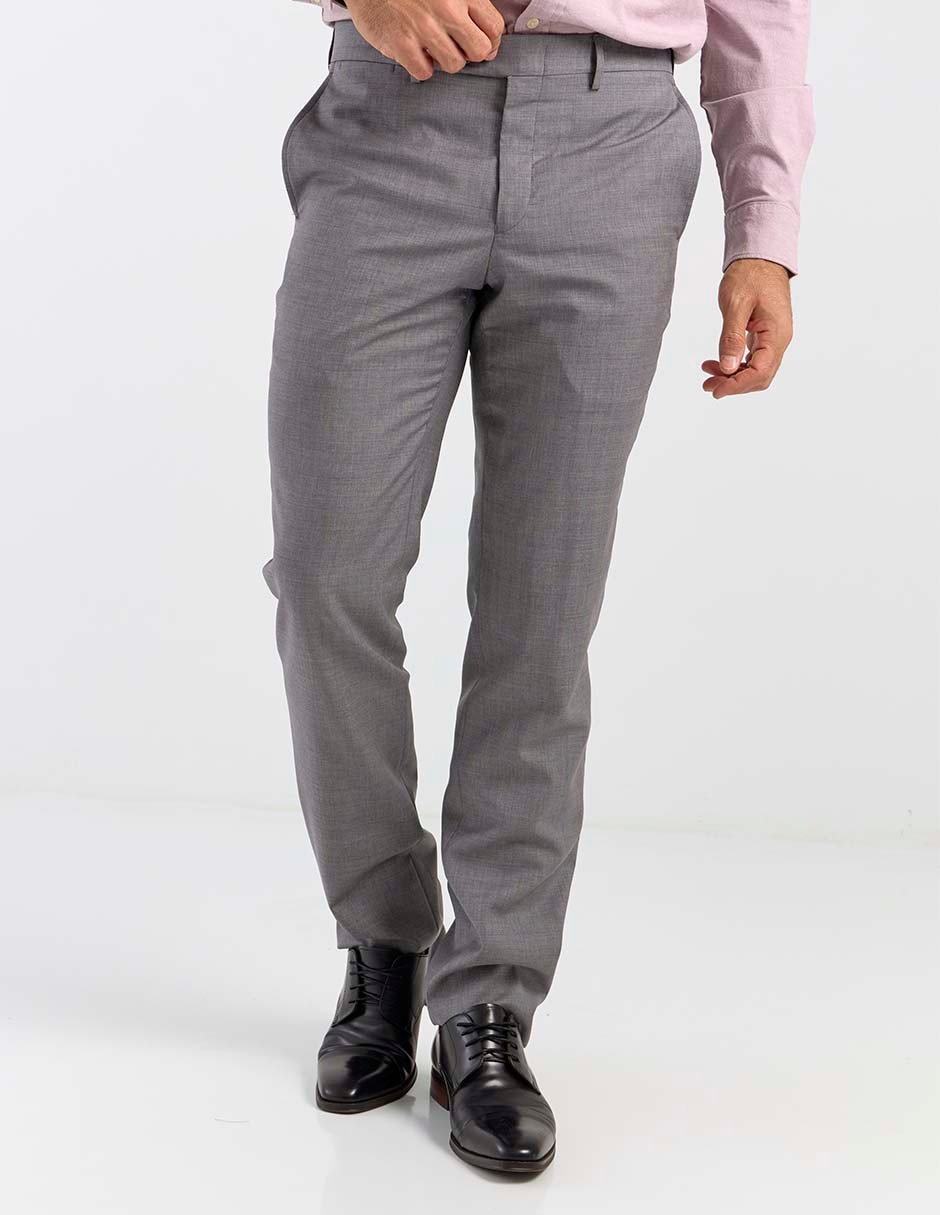 Pantalón de vestir regular de lana para hombre