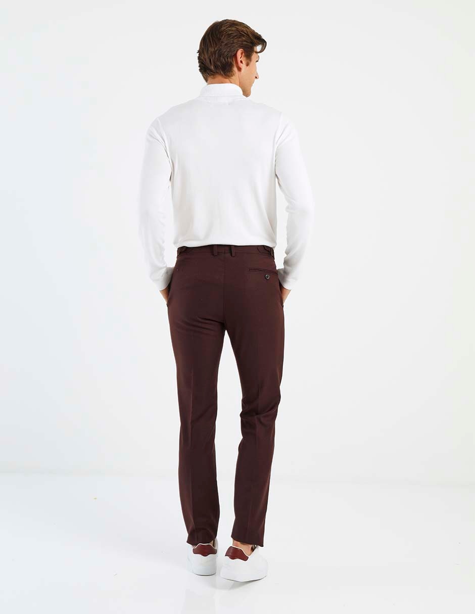 Pantalón business casual de vestir slim para hombre 4