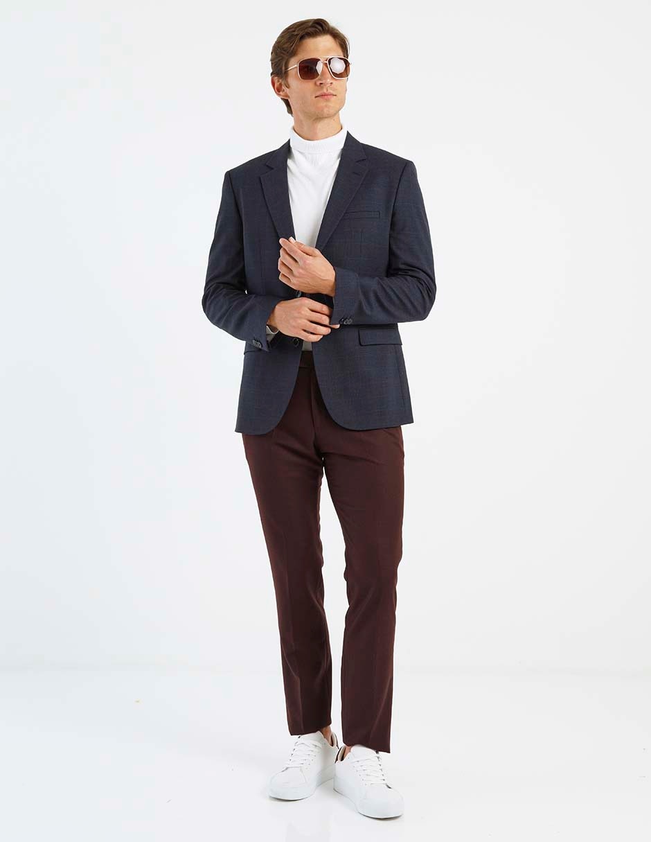Pantalón business casual de vestir slim para hombre 3