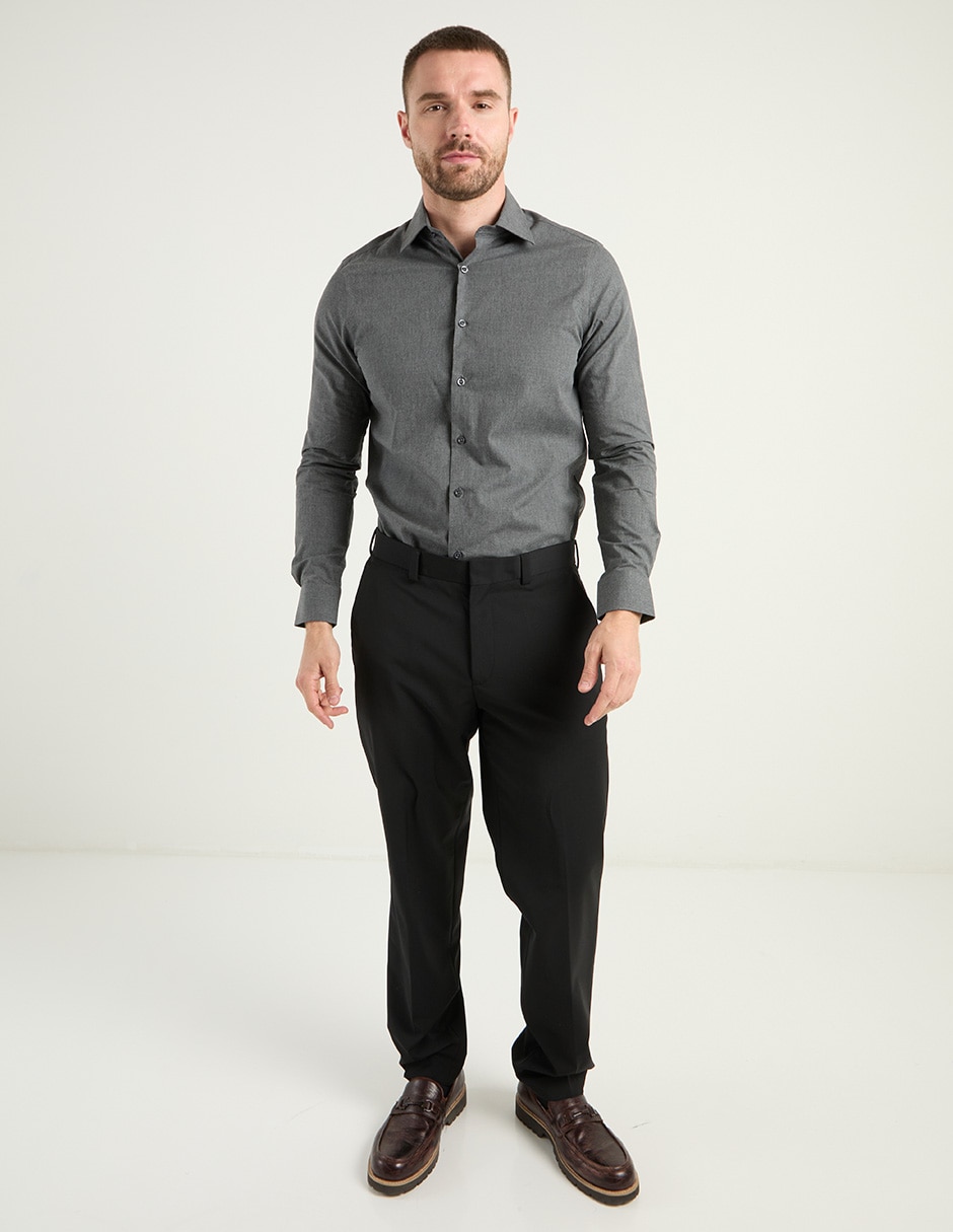 Pantalón de vestir slim de lana para hombre 5