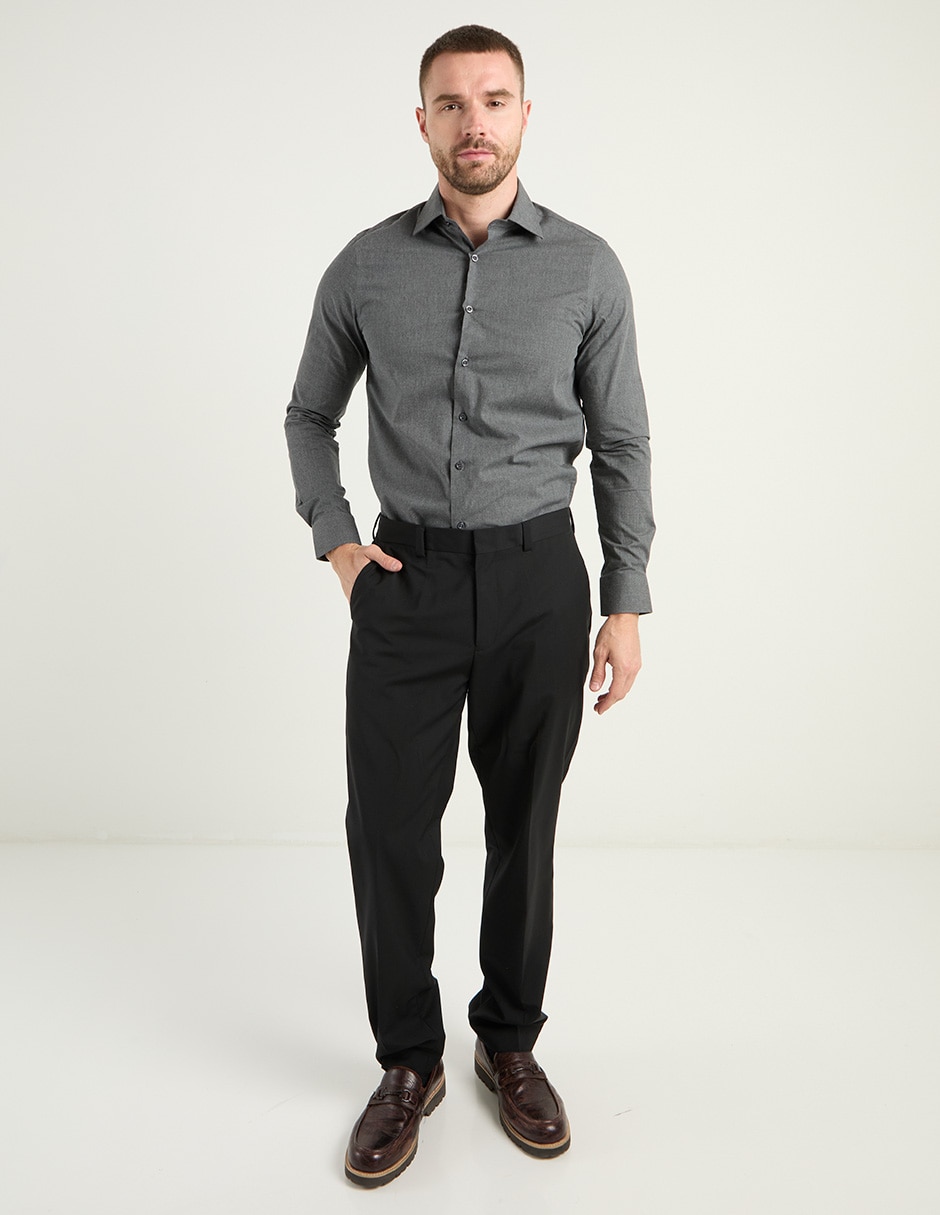 Pantalón de vestir slim de lana para hombre 4