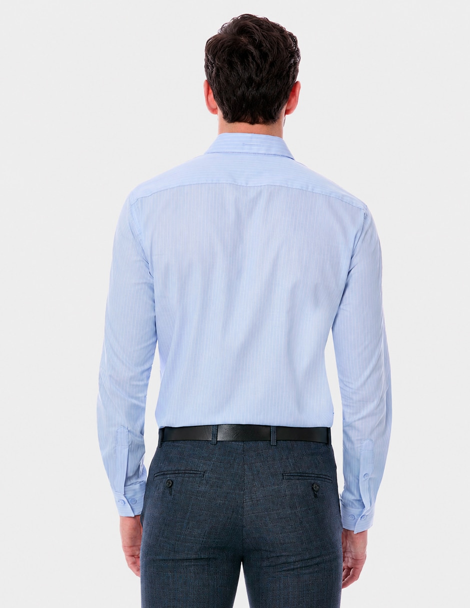 Camisa de vestir de algodón manga larga para hombre 2